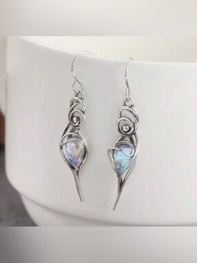 Stone drop earrings N2373